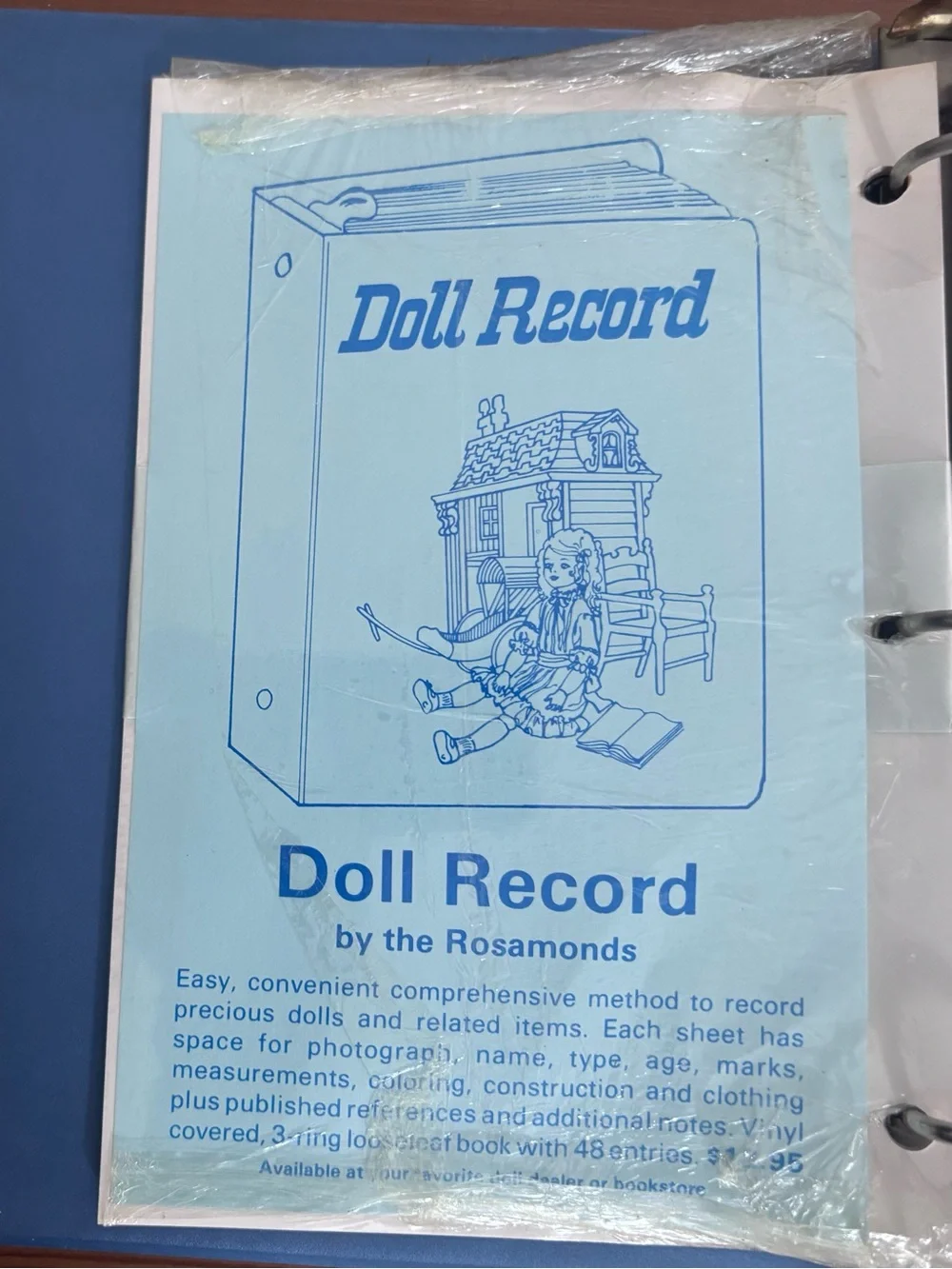 Doll Record Binder Book With Antique Doll Photos Collectors Gide Book 1983